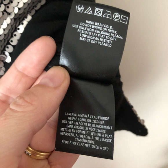 Anthropologie Silver Sequin top - Picture 7 of 8